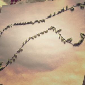 Green beaded necklace
